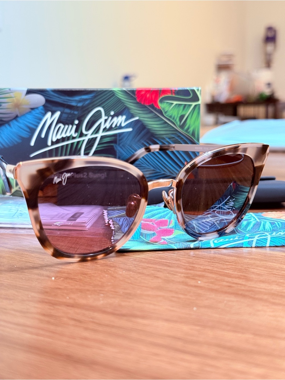 Maui Jim Women's Wood Rose Cat Eye